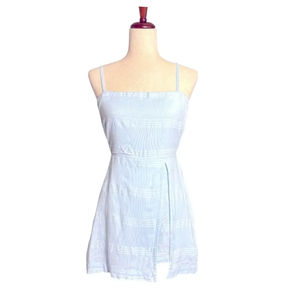 Free People Light Blue Romper (back is even cuter than the front) Small V0427